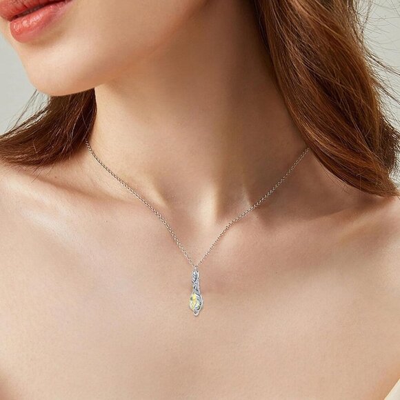 Heart/Cross/Infinity Moonstone Urn Necklace for ashes for Women Sterling Silver - Picture 2 of 6